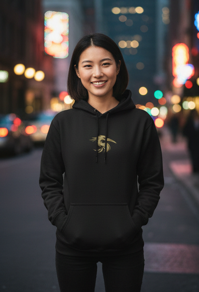 Gold Crane Streetwear Hoodie